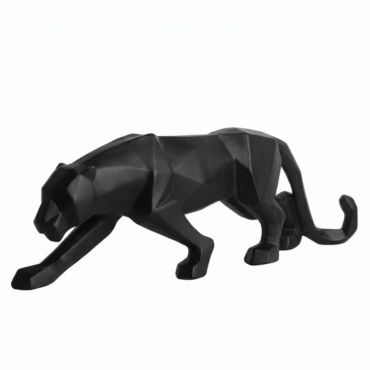 Geometric Panther Sculpture