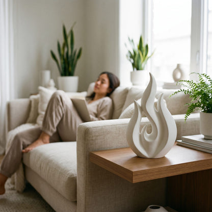 White Flame Sculpture