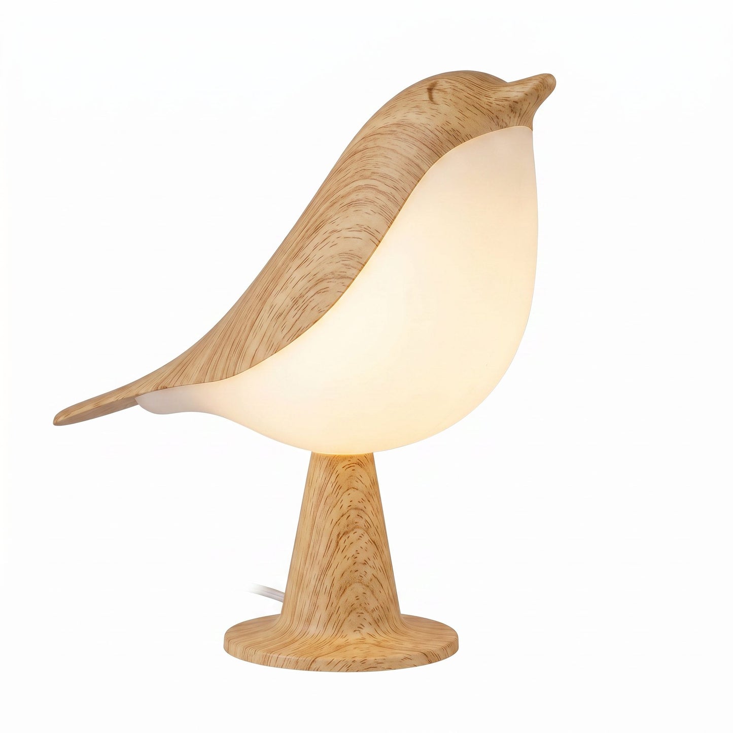 Wooden Bird Table Lamp